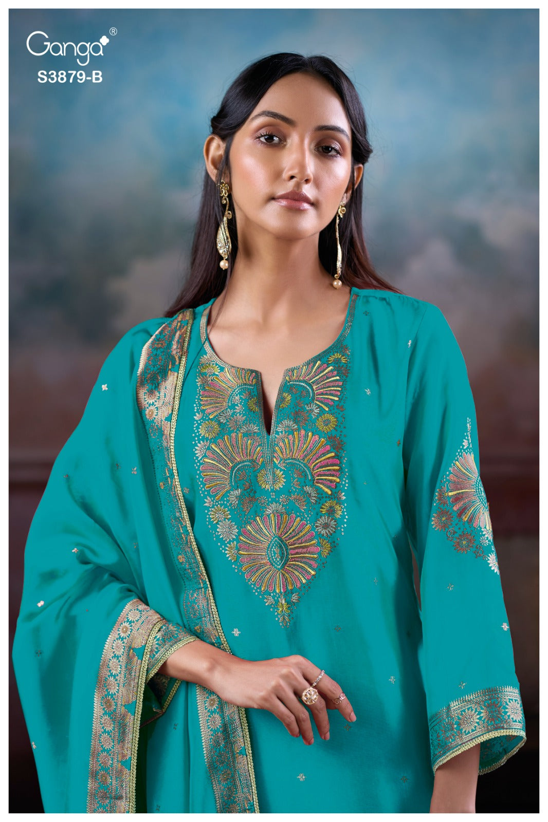 GANGA AVRY S3879 | GANGA SUITS WHOLESALER ASHOK LAL & SONS, ROHTAK