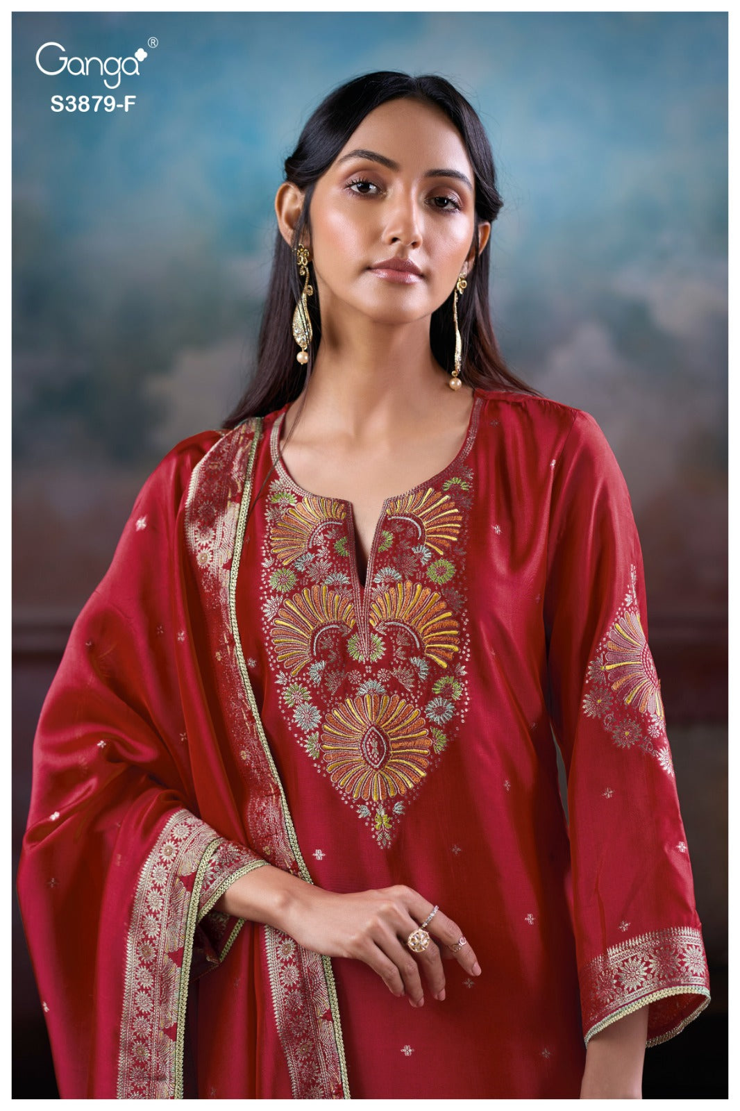 GANGA AVRY S3879 | GANGA SUITS WHOLESALER ASHOK LAL & SONS, ROHTAK