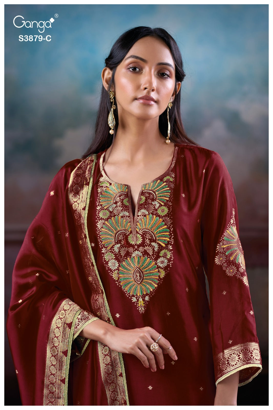 GANGA AVRY S3879 | GANGA SUITS WHOLESALER ASHOK LAL & SONS, ROHTAK
