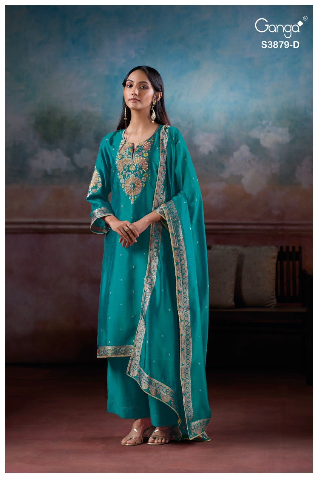 GANGA AVRY S3879 | GANGA SUITS WHOLESALER ASHOK LAL & SONS, ROHTAK