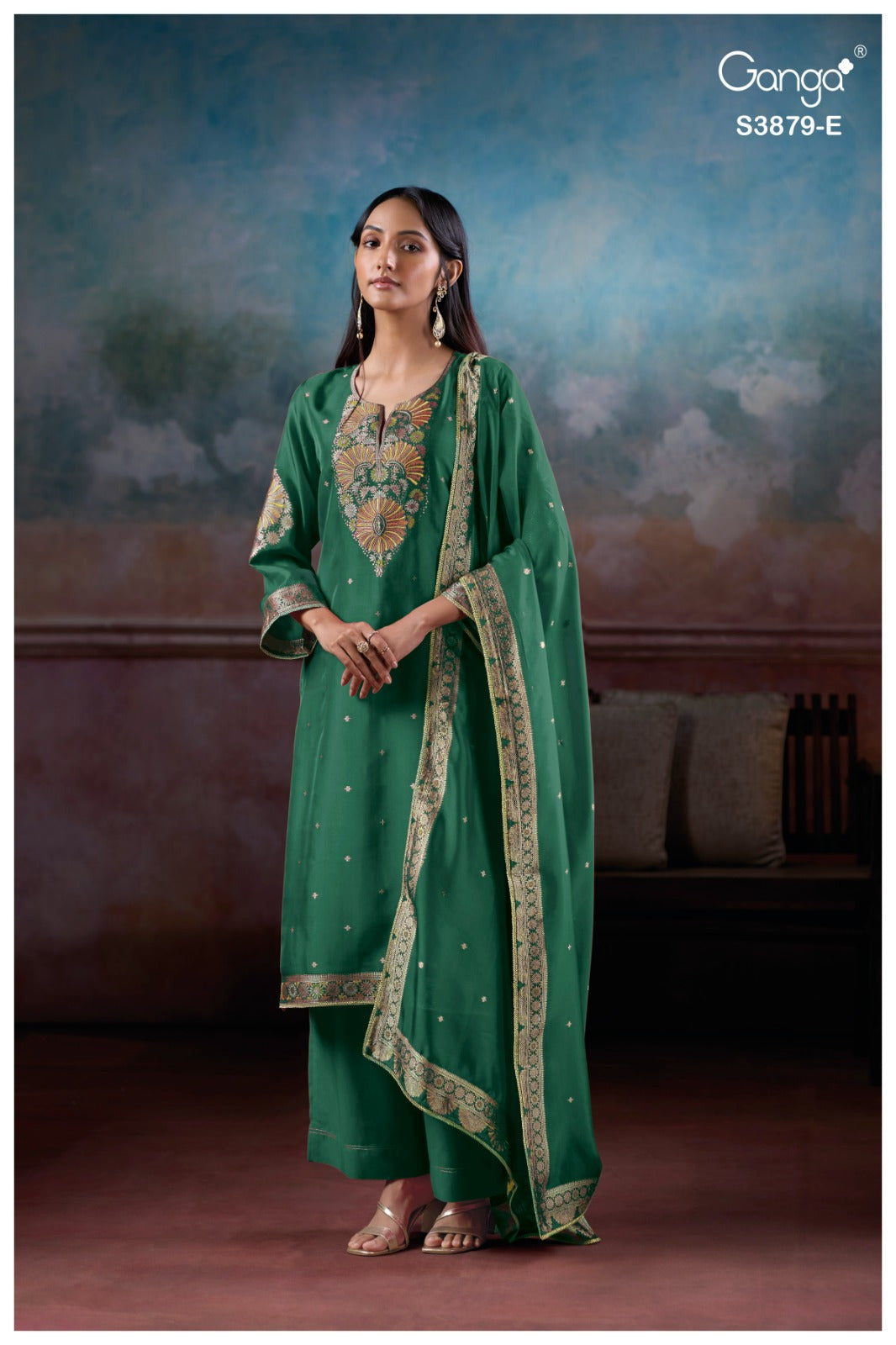 GANGA AVRY S3879 | GANGA SUITS WHOLESALER ASHOK LAL & SONS, ROHTAK