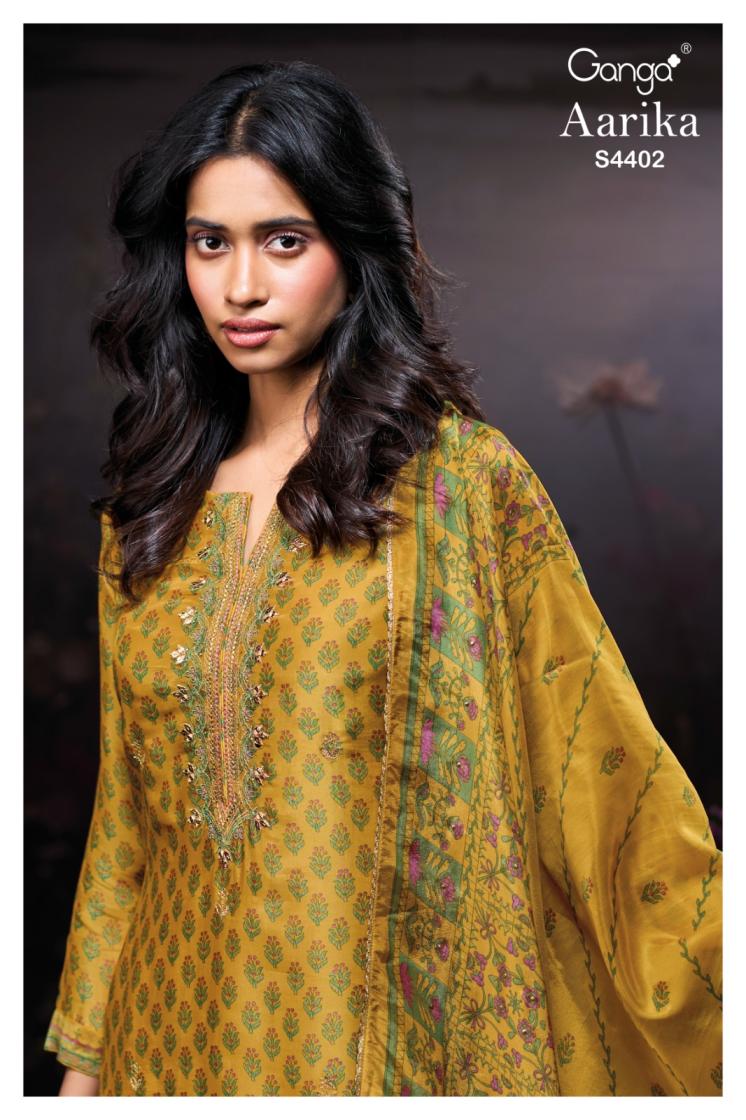 BUY GANGA SUITS ONLINE WITH PRICE GANGA AARIKA S4402 DUPATTA DESIGN