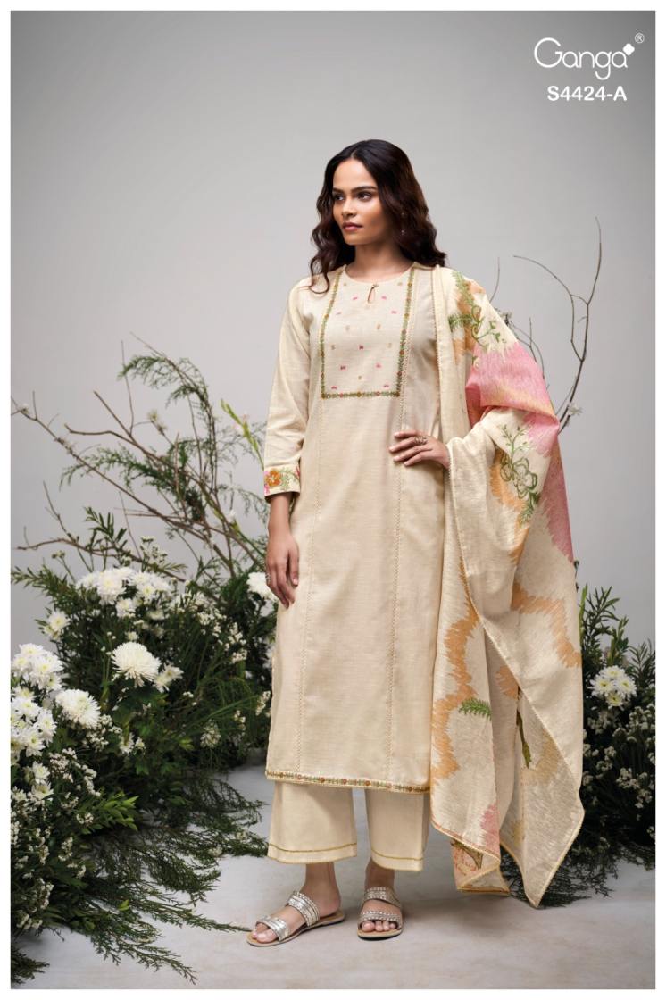 BUY GANGA SUITS ONLINE GANGA AIRAAH S4424 FRONT VIEW