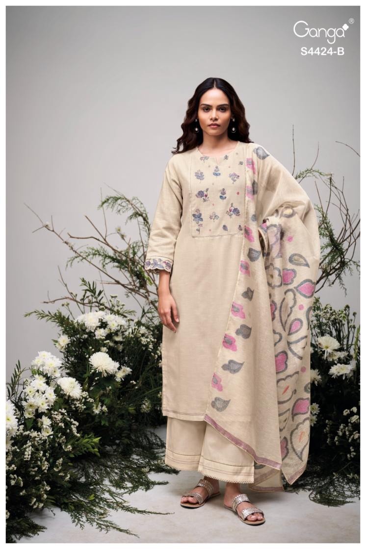 BUY GANGA SUITS ONLINE GANGA AIRAAH S4424 FULL SET