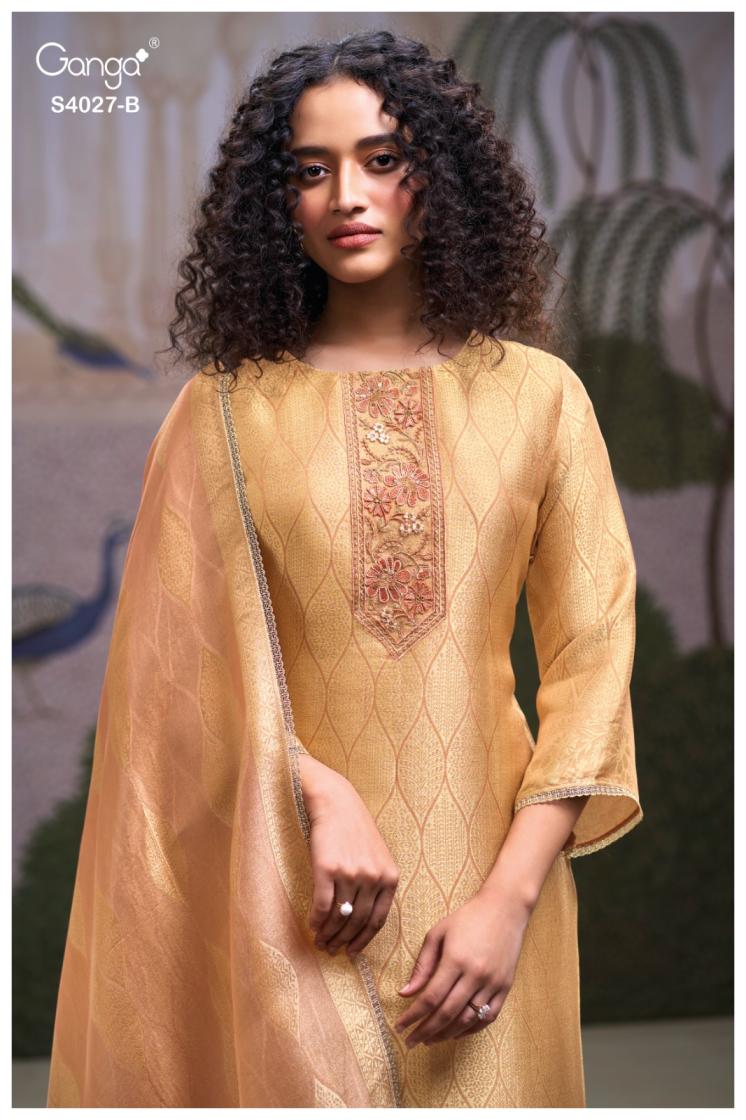 BUY GANGA SUITS GANGA ALANA S4027 DUPATTA DESIGN