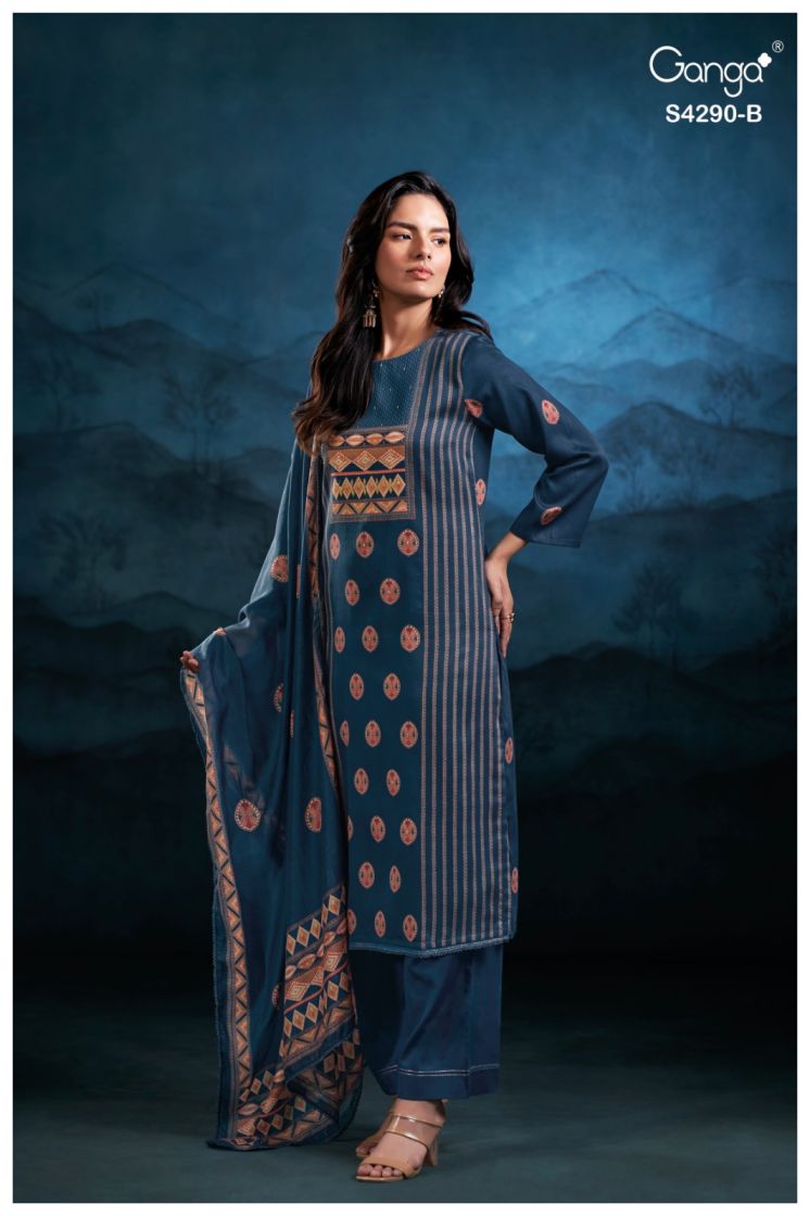 BUY GANGA SUITS WITH PRICE GANGA ANESA S4290 FRONT VIEW