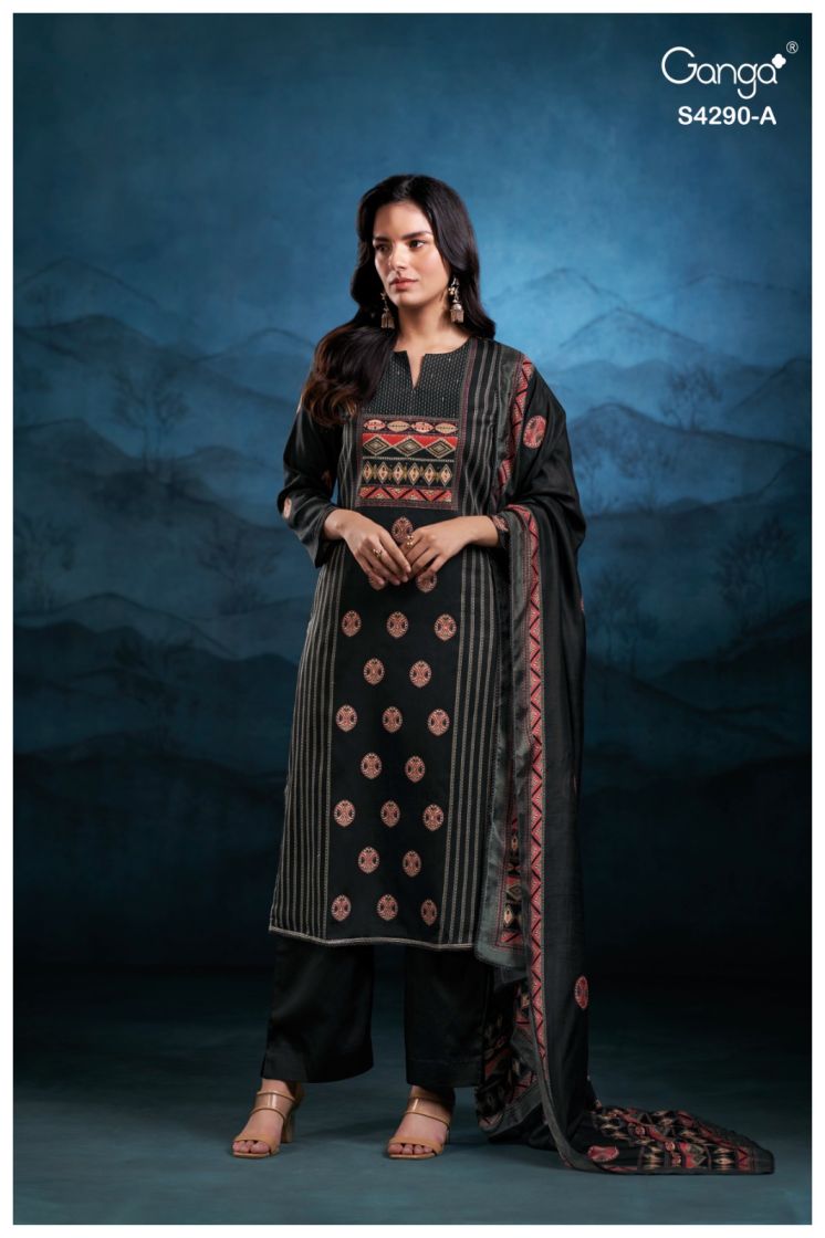 BUY GANGA SUITS WITH PRICE GANGA ANESA S4290 FULL SET