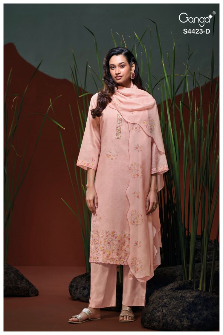 BUY GANGA SUITS WITH PRICE GANGA BETHRA S4423 DUPATTA DESIGN