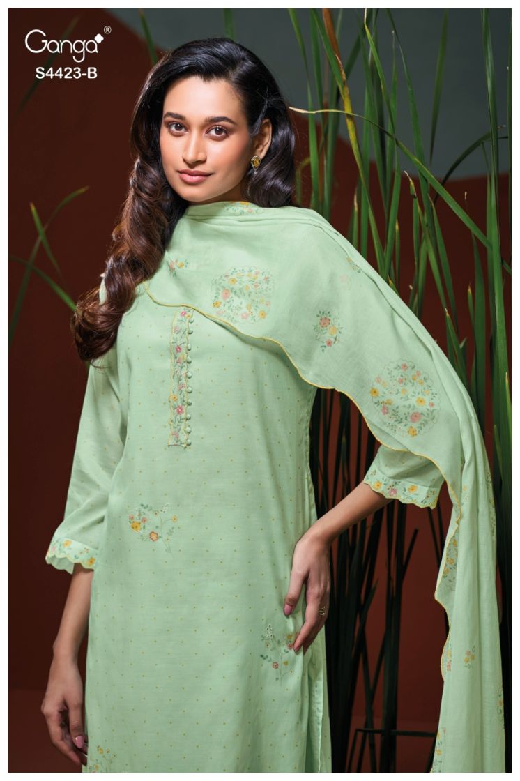 BUY GANGA SUITS WITH PRICE BETHRA S4423 CLOSEUP IMAGE