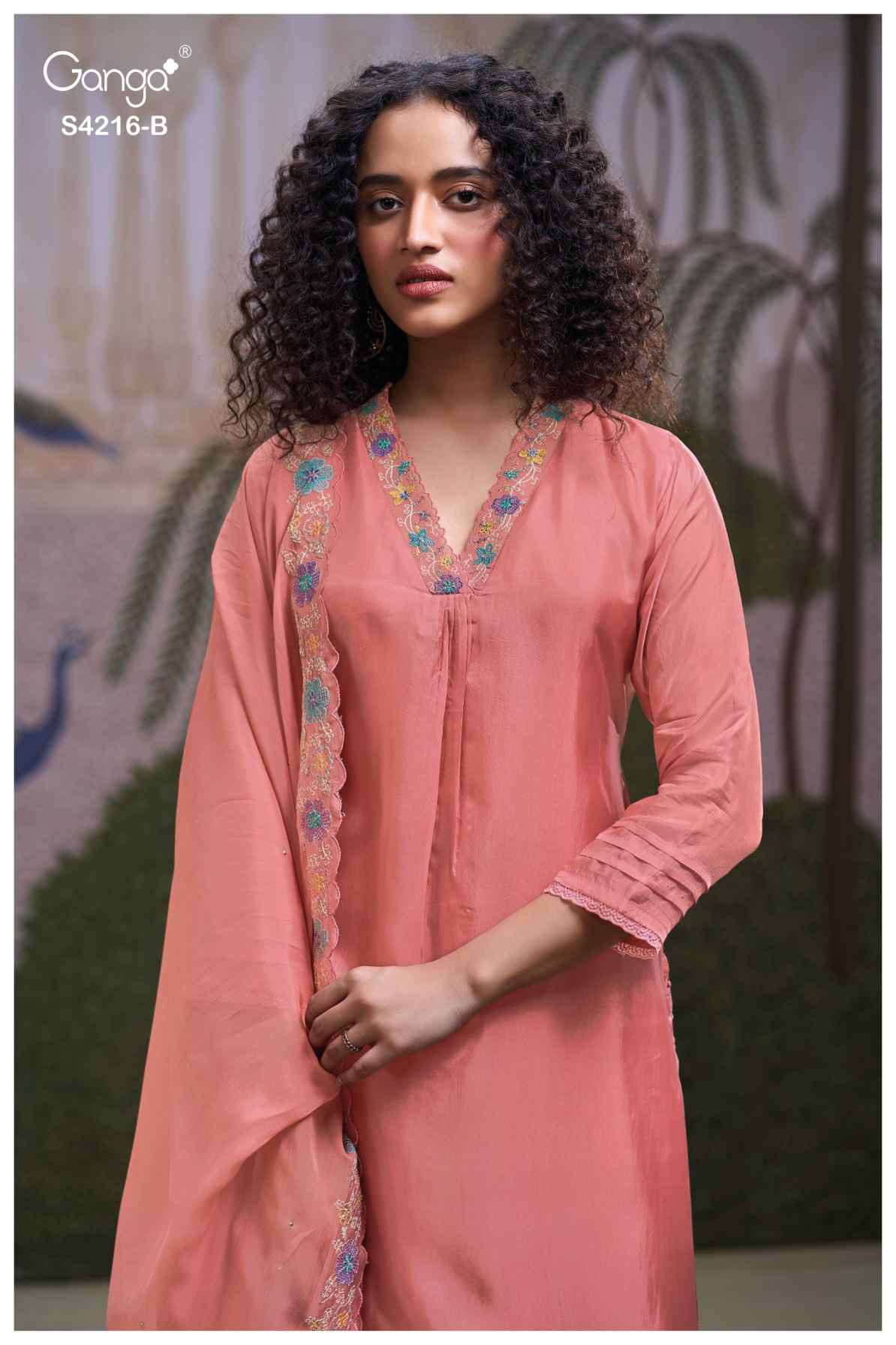 BUY GANGA SUITS ONLINE SALE GANGA BISHA S4216 FRONT VIEW