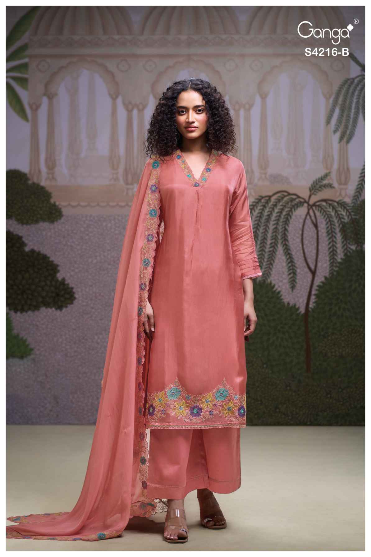 BUY GANGA SUITS ONLINE SALE GANGA BISHA S4216 TOP DESIGN