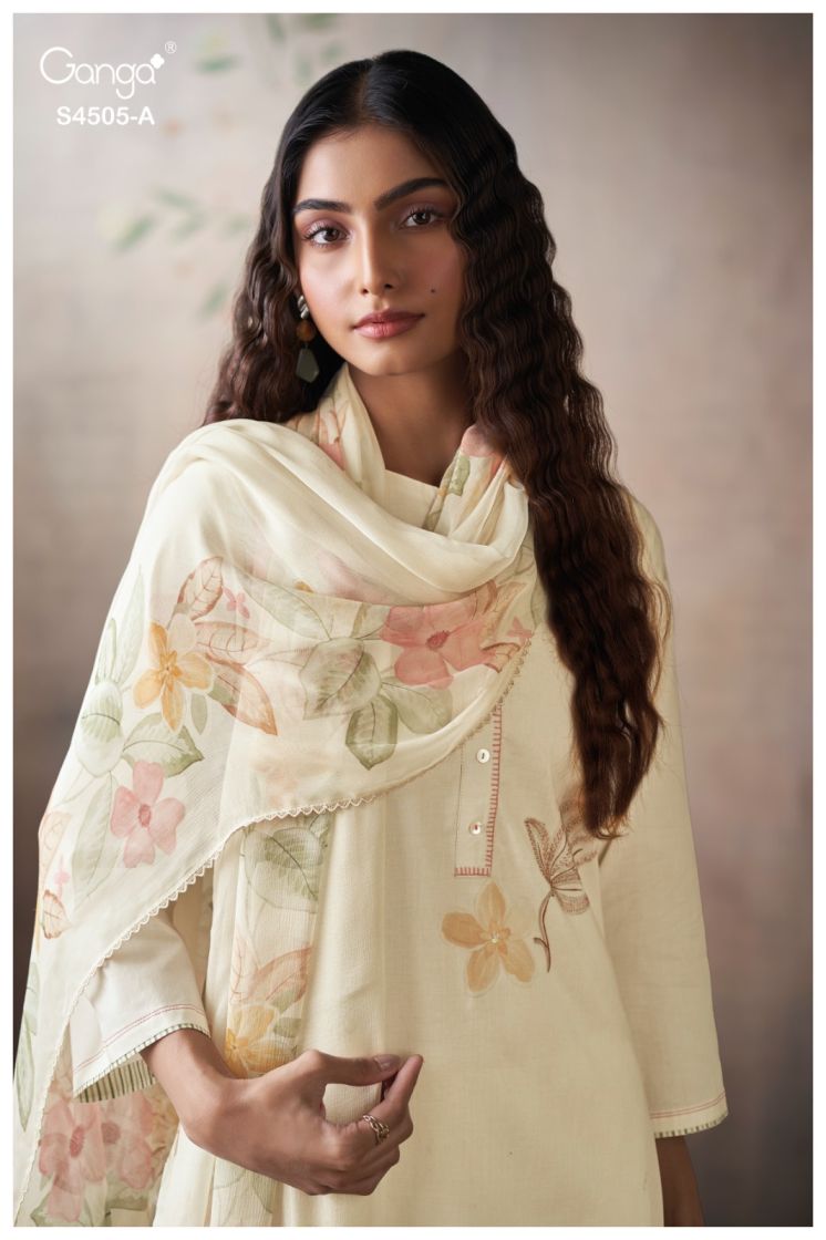BUY GANGA SUITS ONLINE SALE GANGA BIYANA S4505 FULL SET