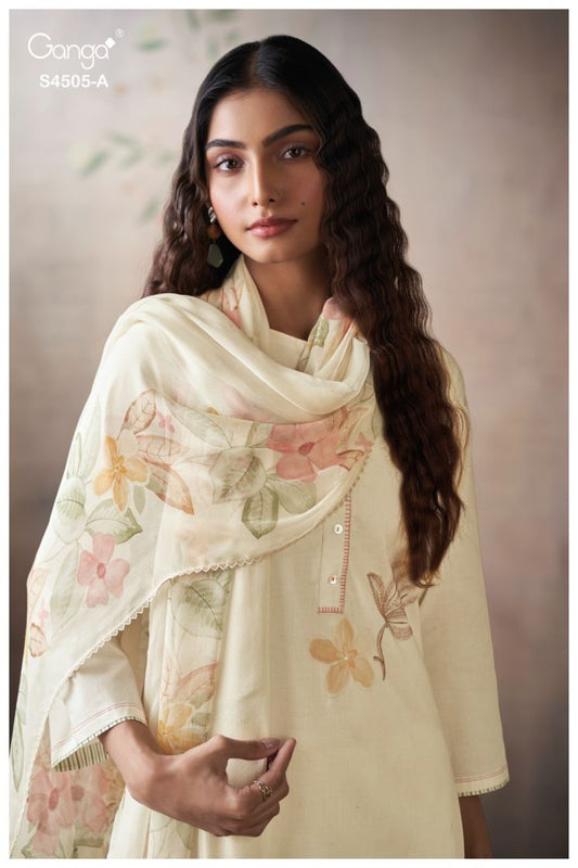 BUY GANGA SUITS ONLINE SALE GANGA BIYANA S4505 FULL SET