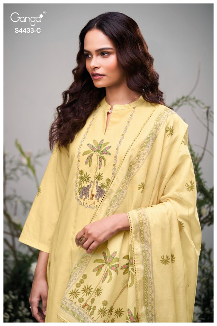 BUY GANGA SUITS ONLINE SALE GANGA BREEYA S4433 FRONT VIEW