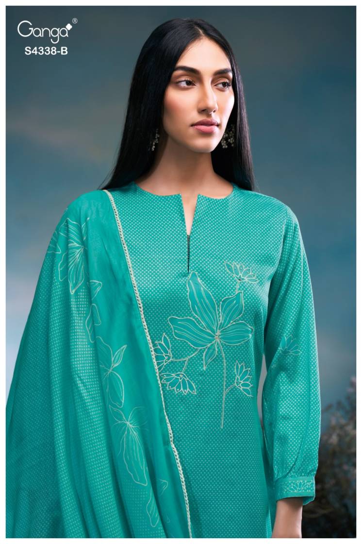 BUY GANGA SUITS ONLINE GANGA BRESIYA S4338 CLOSEUP IMAGE