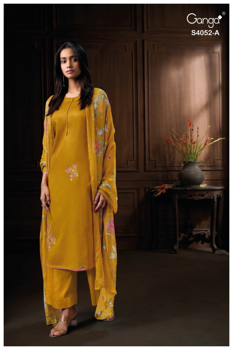 BUY GANGA SUITS ONLINE GANGA CAELITH S4052 FRONT VIEW