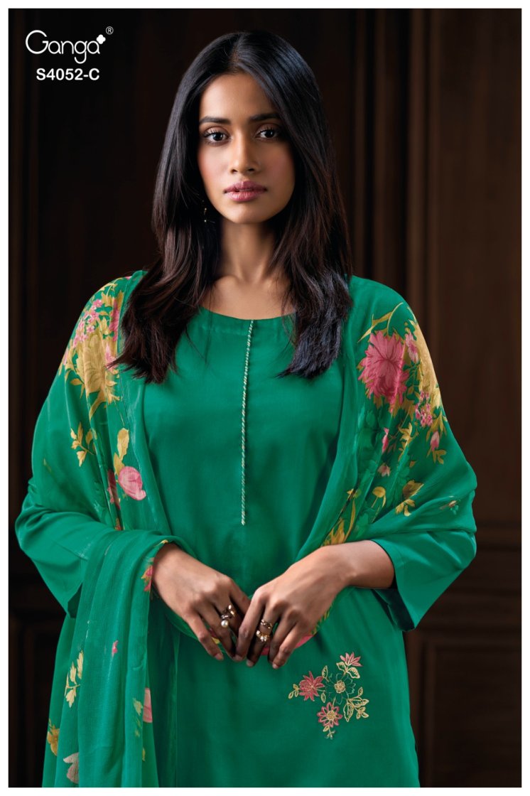 BUY GANGA SUITS ONLINE GANGA CAELITH S4052 PREMIUM SUIT