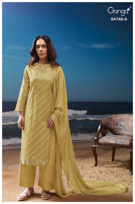 BUY GANGA SUITS ONLINE GANGA CAIRAEL S4748 FULL SET
