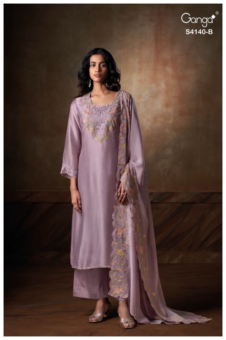 BUY GANGA SUITS ONLINE WITH PRICE GANGA CASSARA S4140 FRONT VIEW