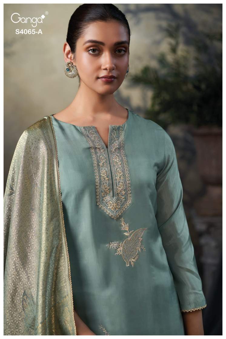 buy ganga cate s4065 premium pure bemberg habutai silk suit online