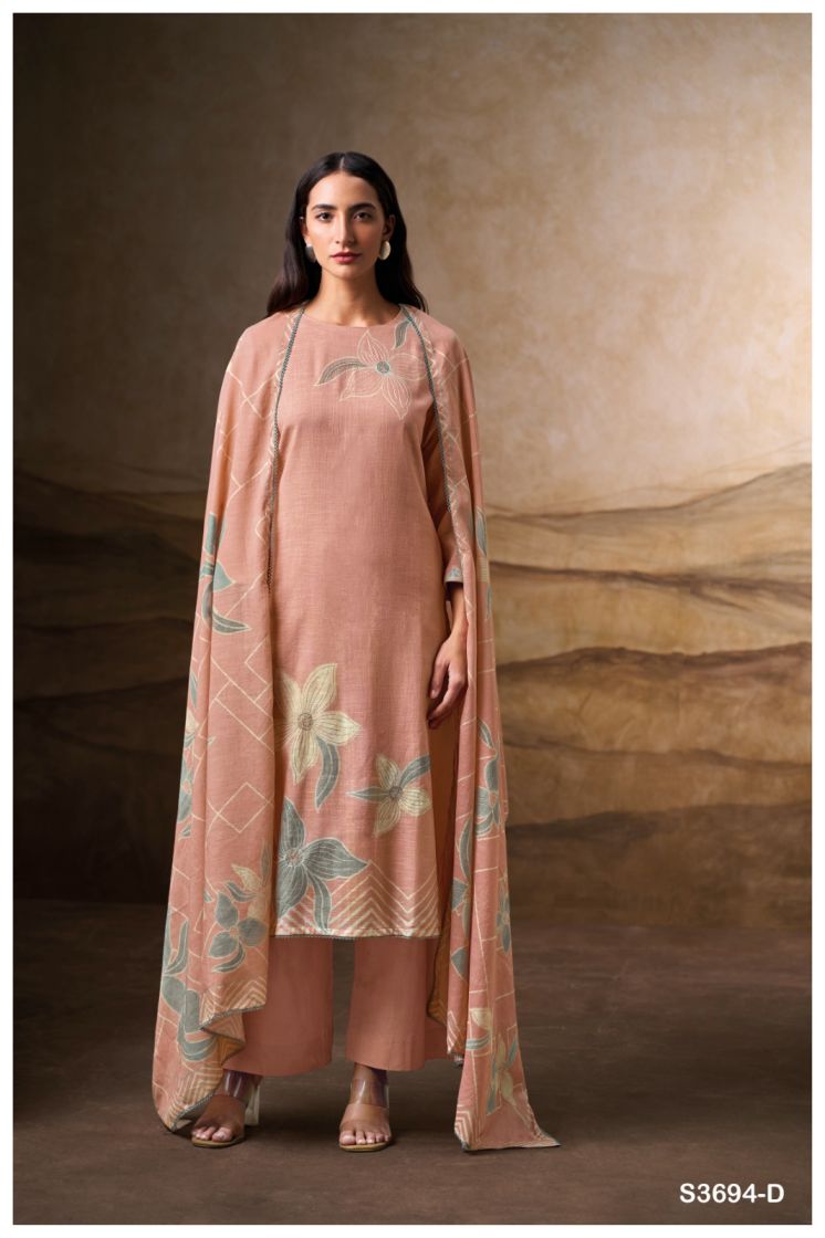 BUY GANGA SUITS GANGA CAZIA S3694 FULL SET