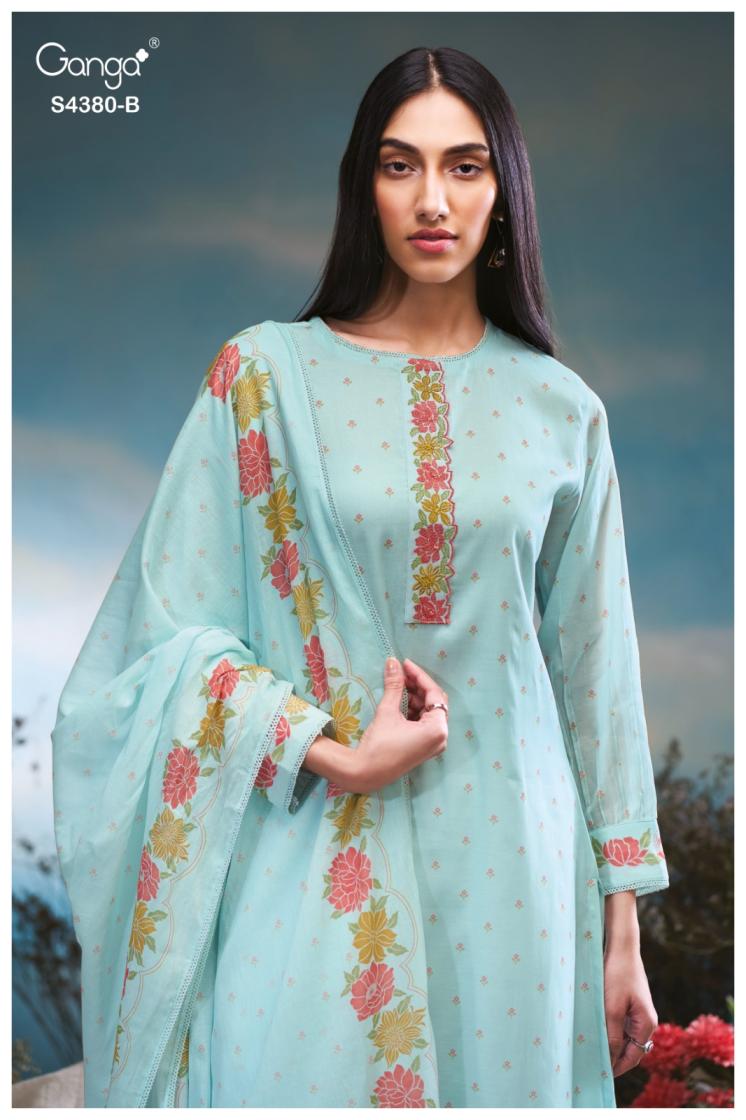 BUY GANGA SUITS ONLINE SALE GANGA CERAYA S4380 BACK VIEW