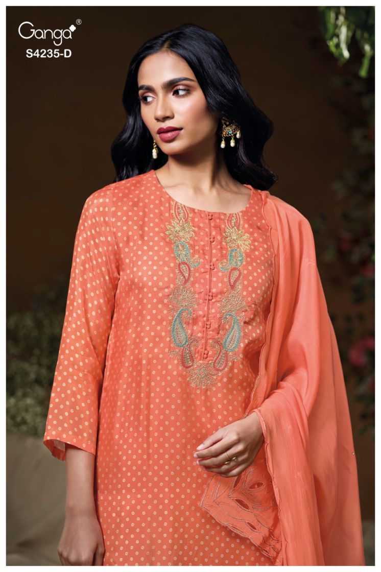 BUY GANGA SUITS ONLINE GANGA CHIRAYA S4235 PREMIUM SUIT