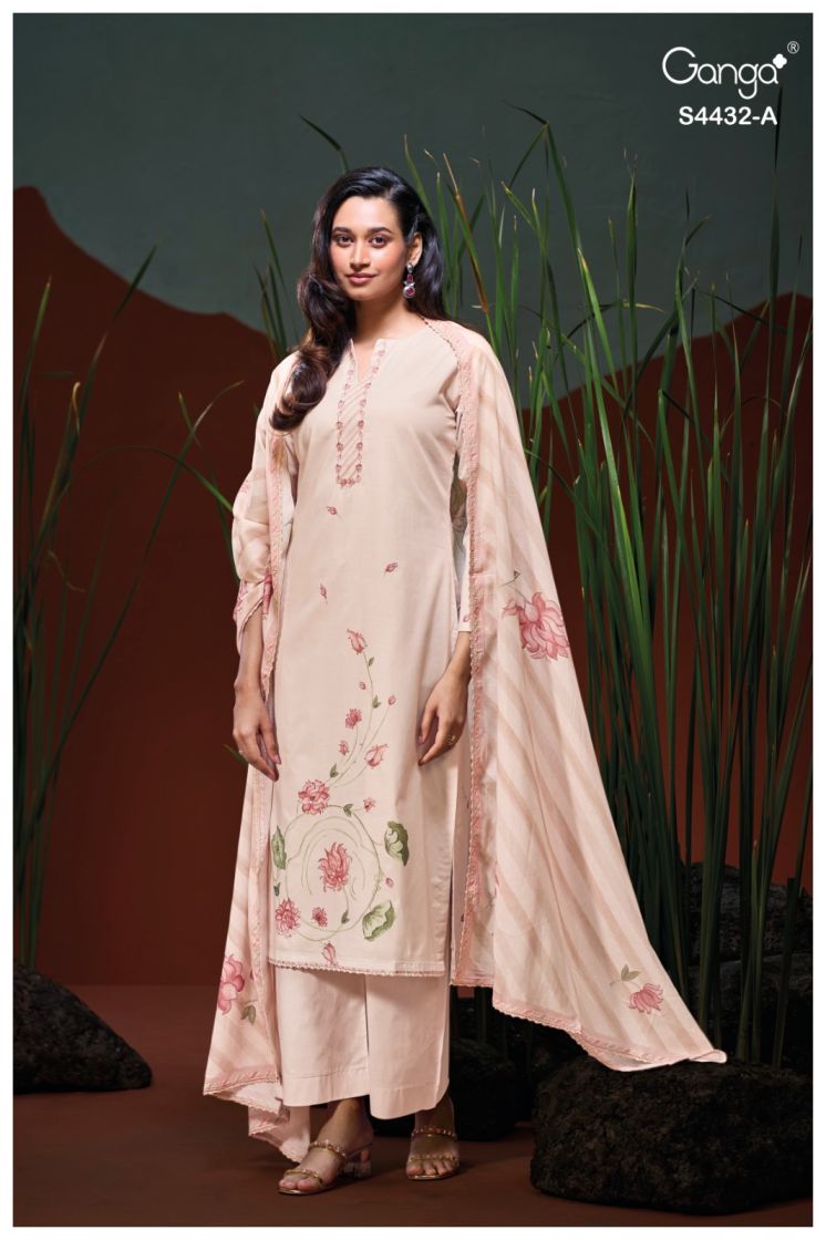 BUY GANGA SUITS ONLINE GANGA DAHLINA S4432 FULL SET