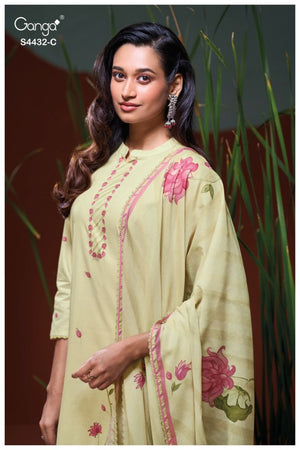 GANGA DAHLINA S4432 PREMIUM COTTON SUIT