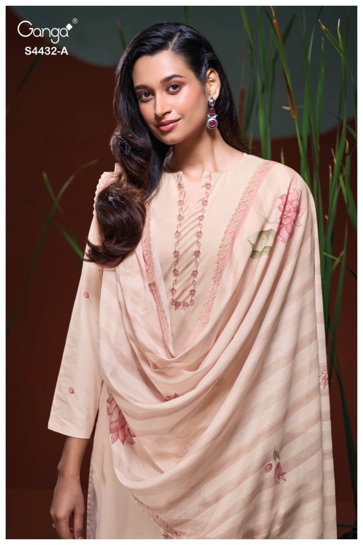 BUY GANGA SUITS ONLINE GANGA DAHLINA S4432 BACK VIEW