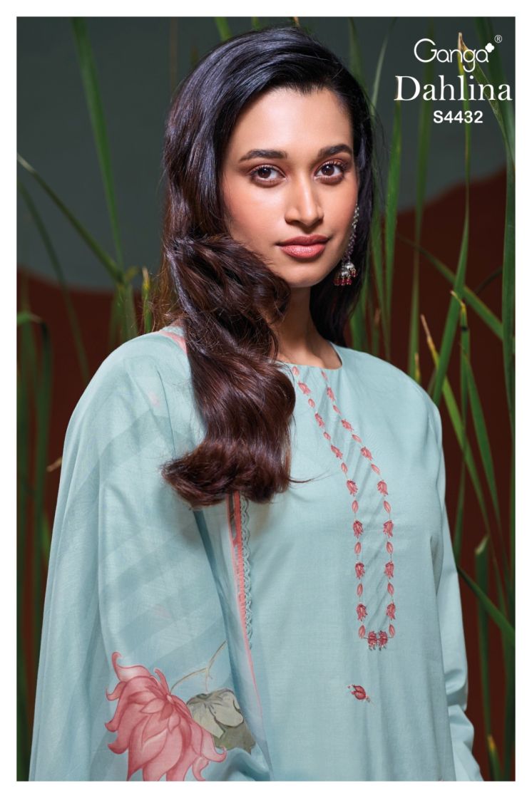 BUY GANGA SUITS ONLINE GANGA DAHLINA S4432 NEW CATALOGUE