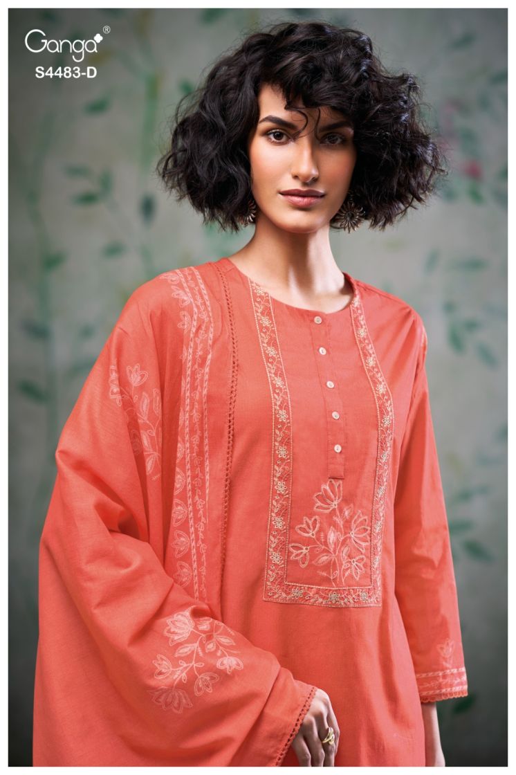 BUY GANGA SUITS ONLINE WITH PRICE GANGA DELILAH S4483 CLOSEUP IMAGE