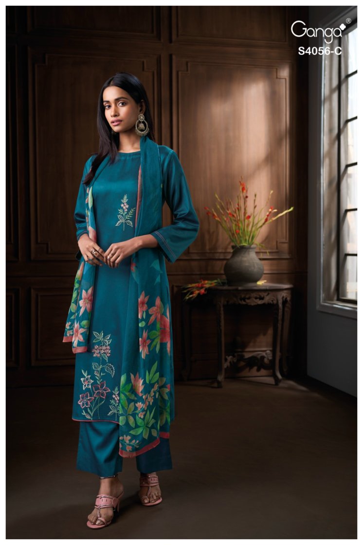 BUY GANGA SUITS ONLINE SALE GANGA DEYARA S4056 PREMIUM SUIT