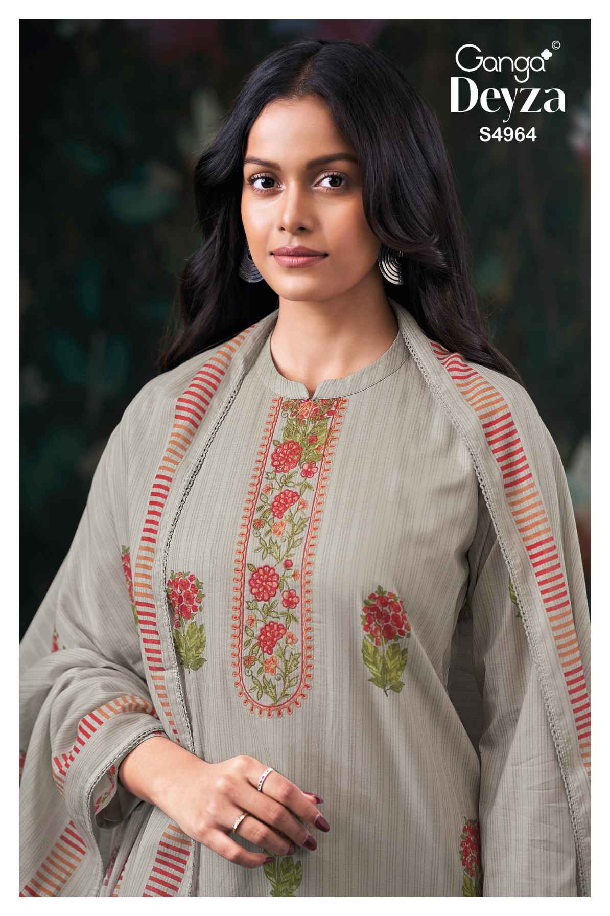BUY GANGA SUITS GANGA DEYZA S4964 CLOSEUP IMAGE