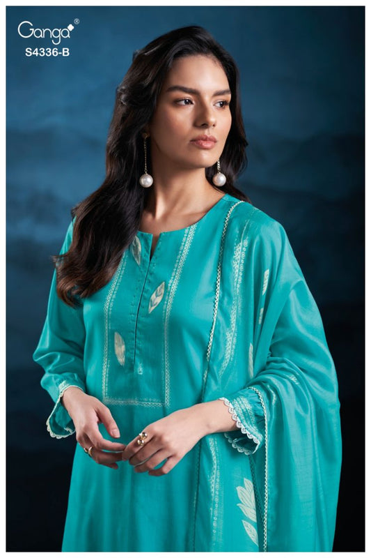 BUY GANGA SUITS ONLINE GANGA DIYRA S4336 CLOSEUP IMAGE