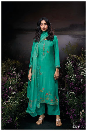 GANGA DRUELLA S3911 PREMIUM PURE BEMBERG SILK SUIT