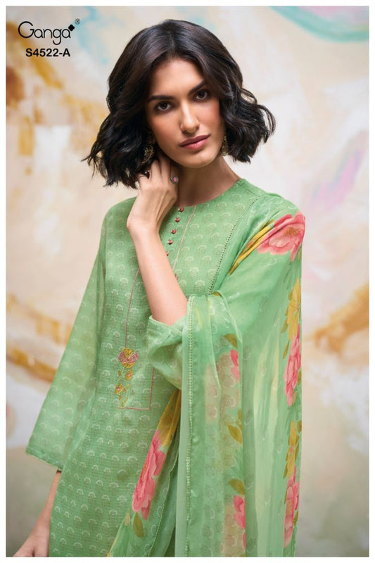 BUY GANGA SUITS ONLINE SALE GANGA EIRYA S4522 CLOSEUP IMAGE