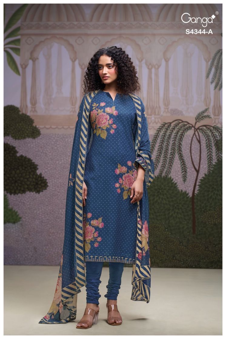 BUY GANGA SUITS WITH PRICE GANGA ELARIS S4344 FRONT VIEW
