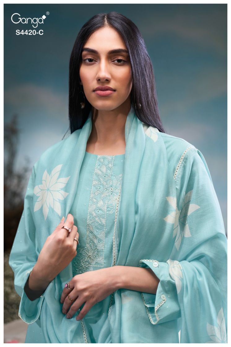 BUY GANGA SUITS ONLINE GANGA ERILIN S4420 FRONT VIEW