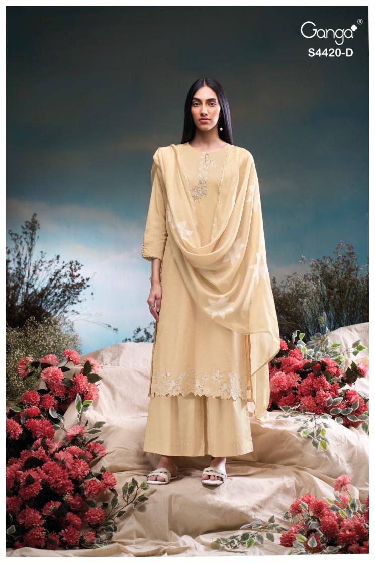 BUY GANGA SUITS ONLINE GANGA ERILIN S4420 CLOSEUP IMAGE