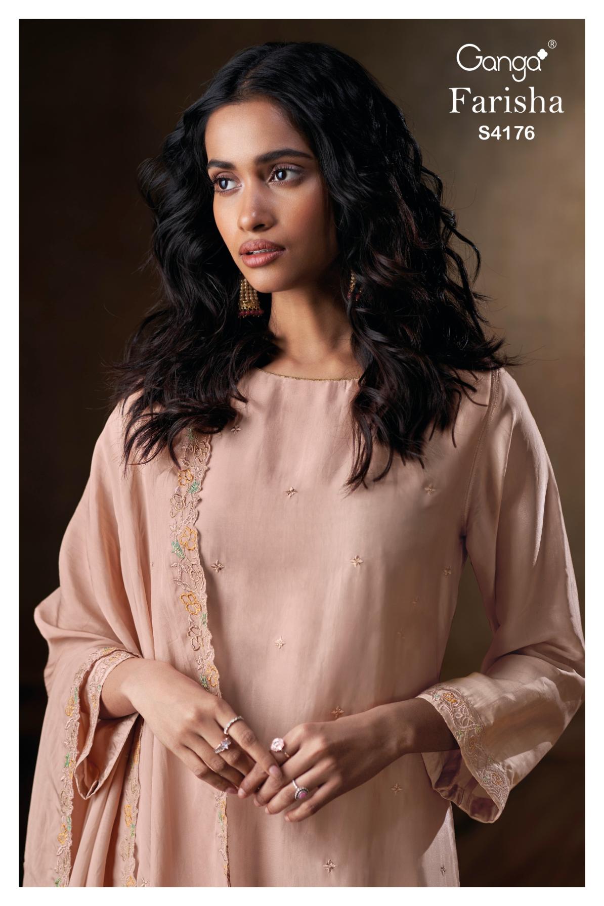 BUY GANGA UNSTITCHED SUITS ONLINE GANGA FARISHA S4176 PREMIUM SUIT