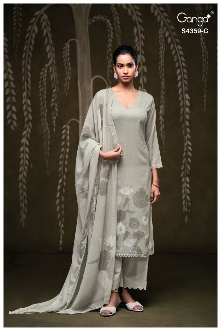 BUY GANGA SUITS SINGLE PIECE GANGA FAYARA S4359 FULL SET