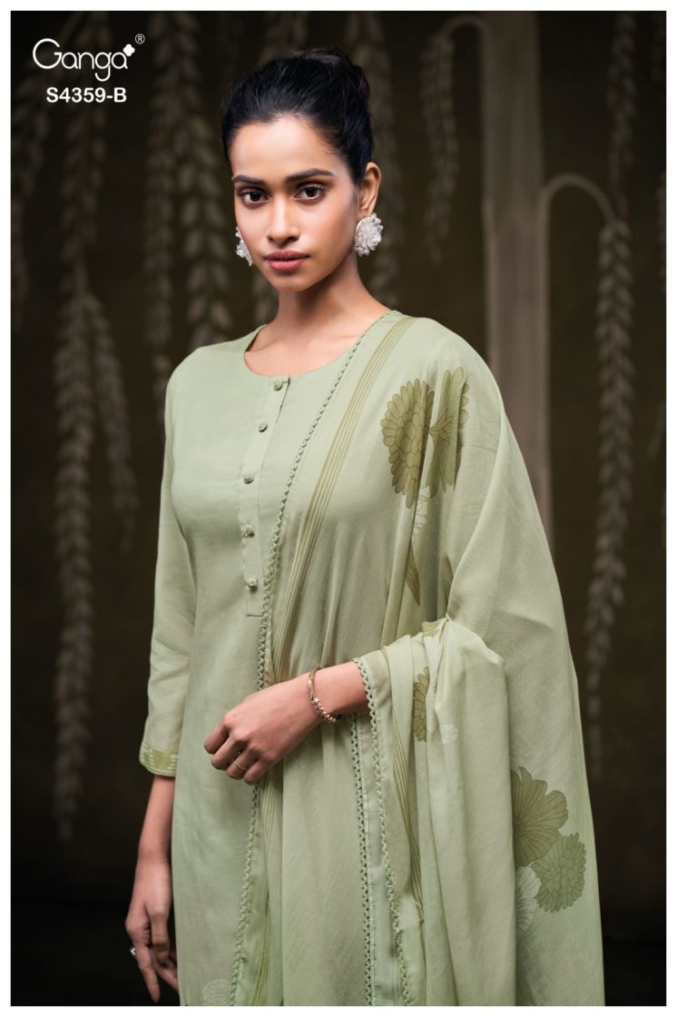 BUY GANGA SUITS SINGLE PIECE GANGA FAYARA S4359 BACK VIEW