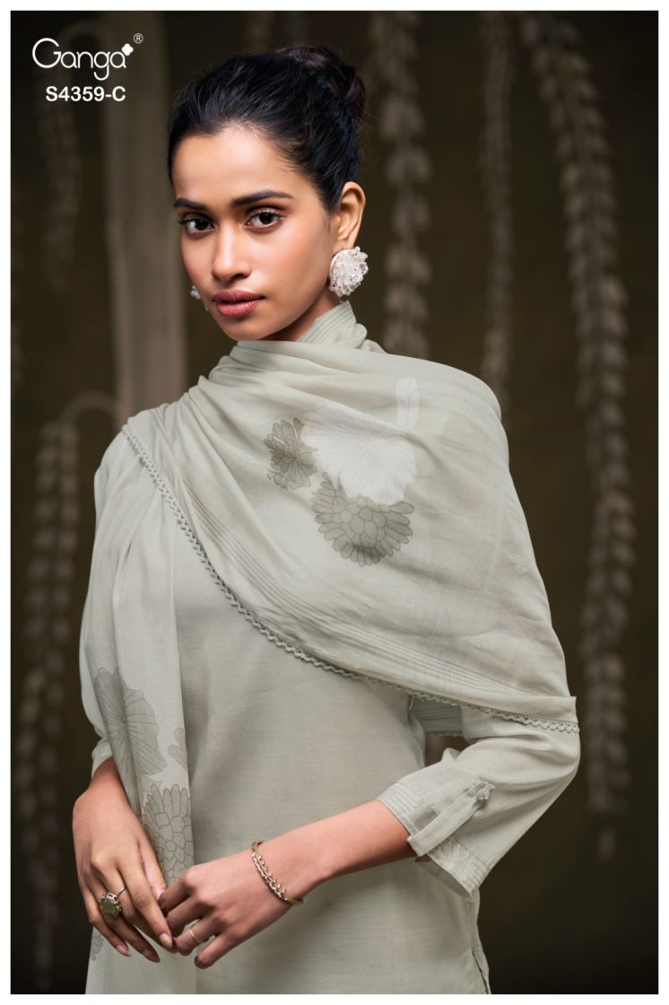 BUY GANGA SUITS SINGLE PIECE GANGA FAYARA S4359 CLOSEUP IMAGE