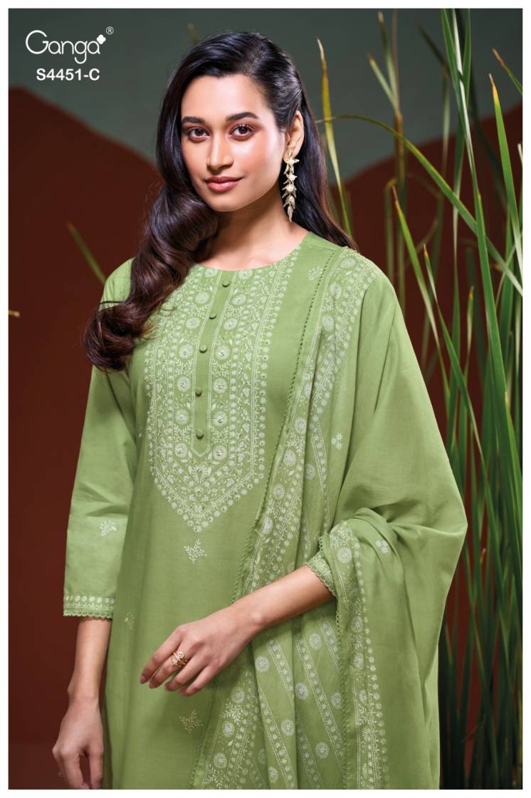 BUY GANGA SUITS ONLINE SALE GANGA FELORA S4451 FULL SET