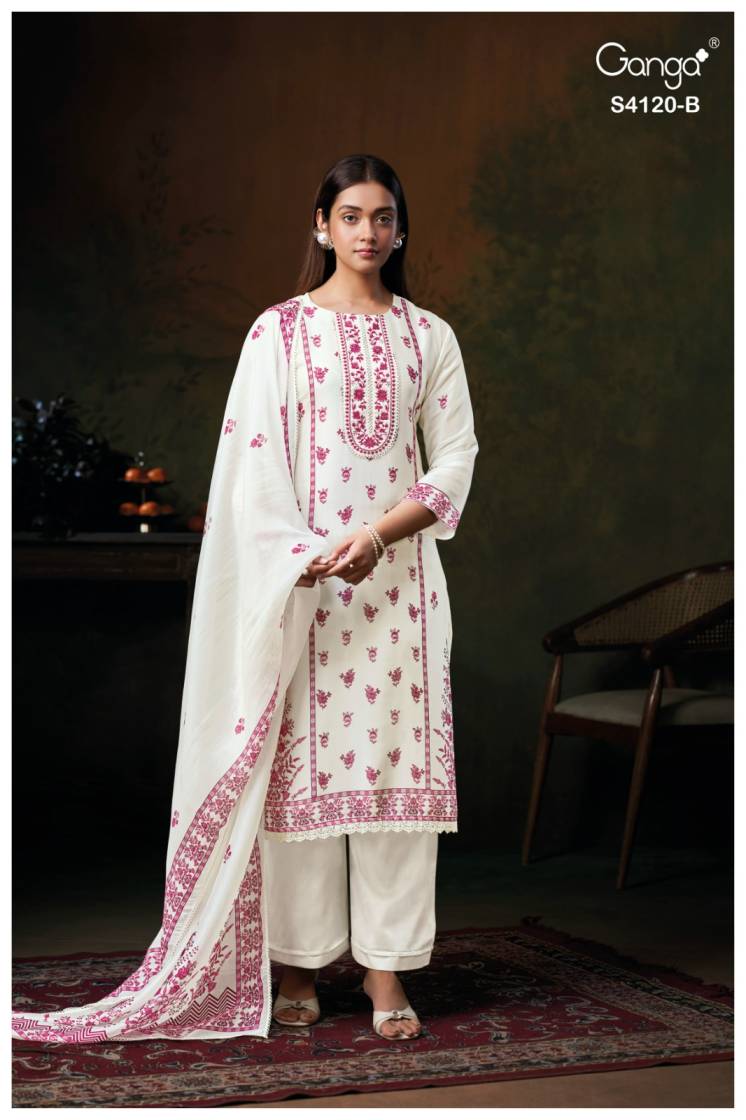 BUY GANGA SUITS ONLINE WITH PRICE GANGA FERYNA S4120 FULL SET