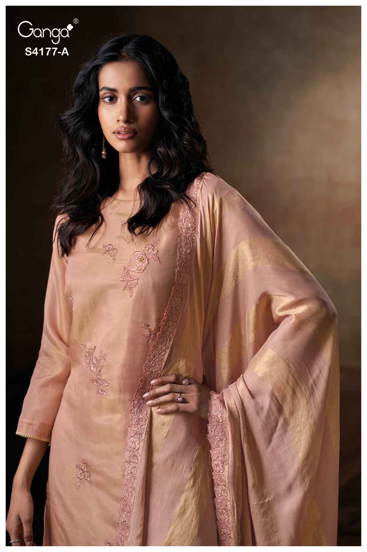 BUY GANGA SUITS WITH PRICE GANGA GEESHA S4177 BACK VIEW