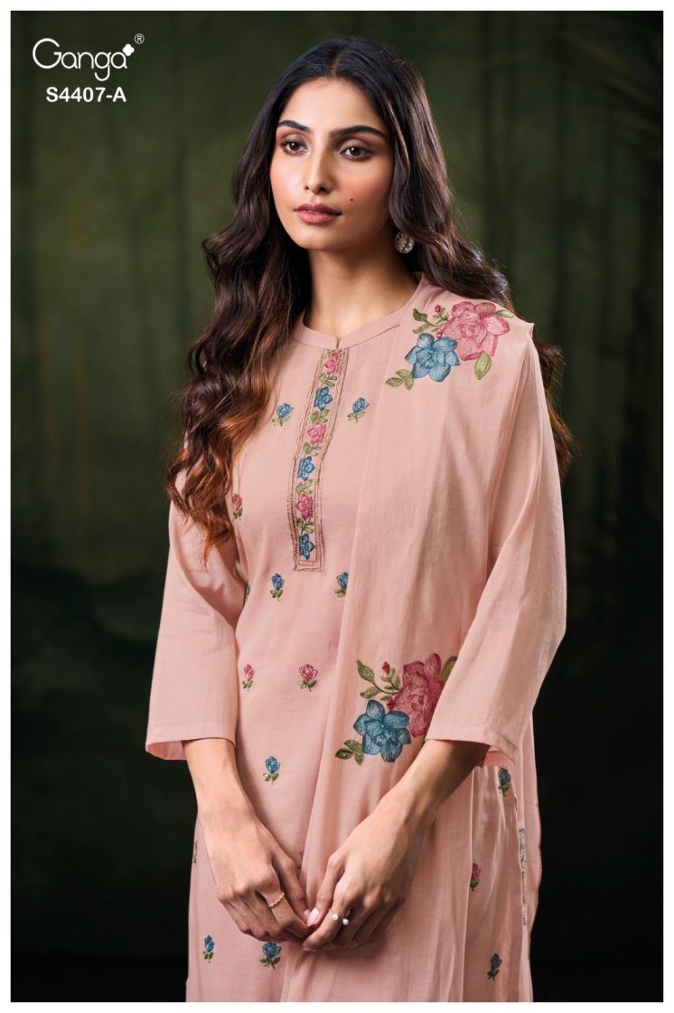 BUY GANGA SUITS ONLINE SALE GANGA GLEAH S4407 TOP DESIGN