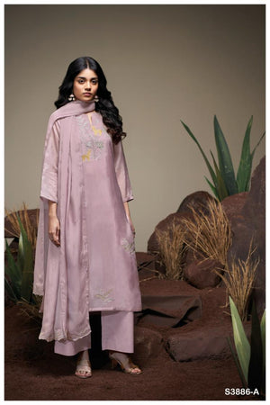 GANGA HAVILYN S3886 PREMIUM PURE BEMBERG HABUTAI SILK SUIT