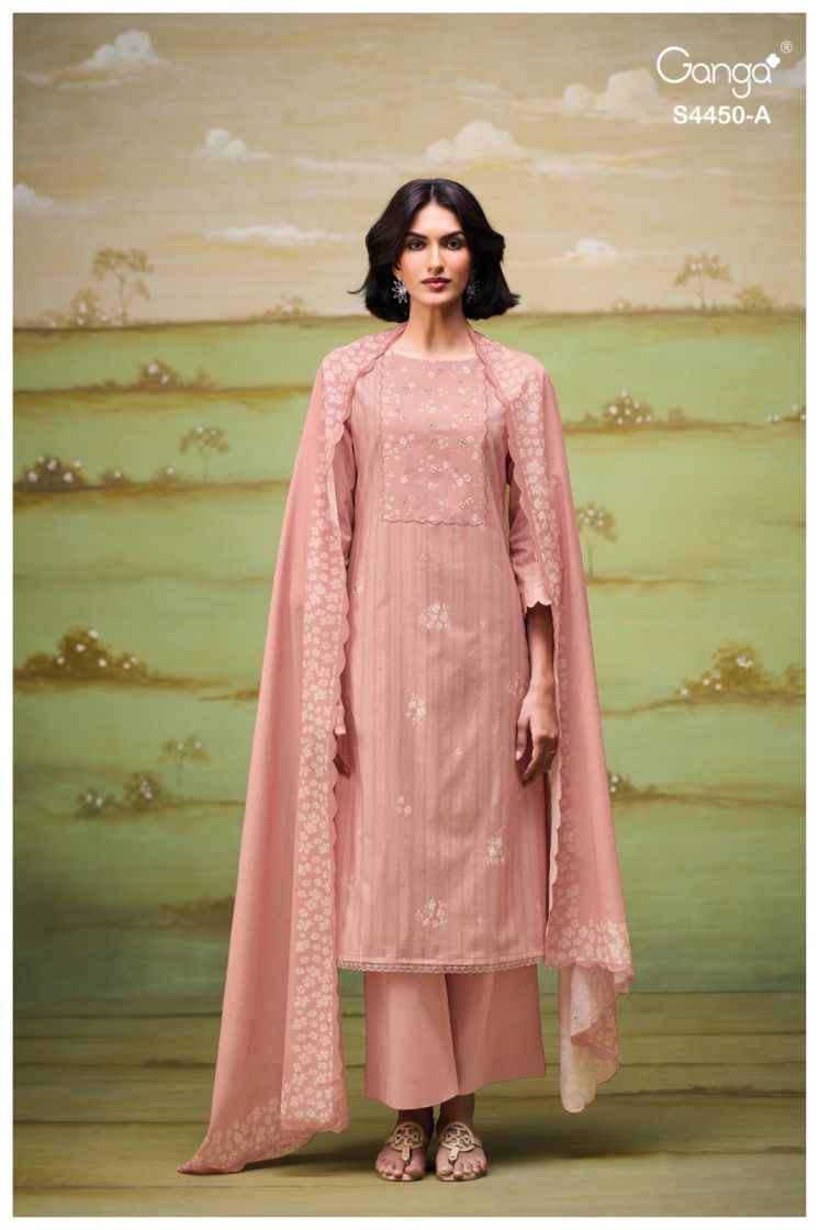 BUY GANGA SUITS ONLINE SALE GANGA HESIKA S4450 FRONT VIEW